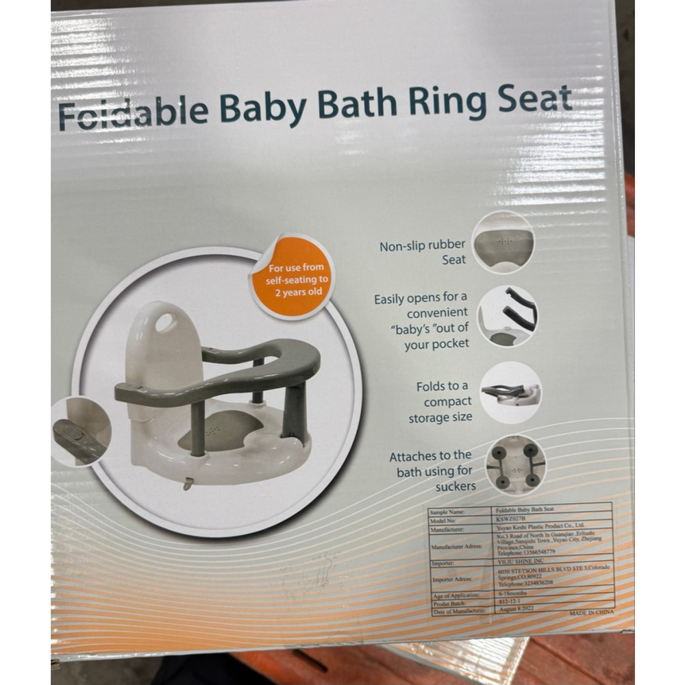 Baby Bath Ring Seat Foldable - Brand New No Box - Picture 2 of 12